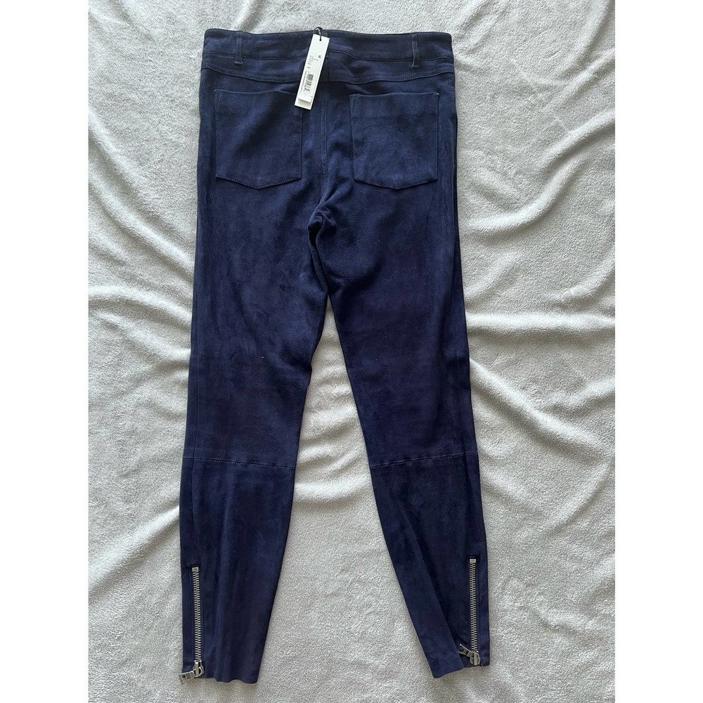 Alice + Olivia Navy Suede Pants - Picture 2 of 3